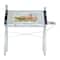 Studio Designs Futura Glass Top Craft Station with Folding Shelf in White